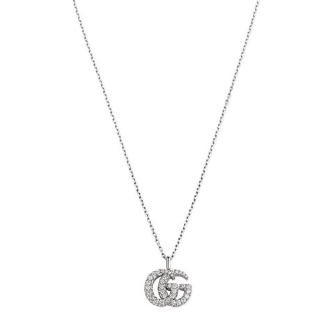 gucci running g necklace|GG Running necklace in white gold .